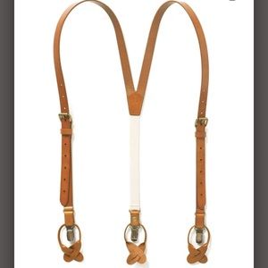 JJ Leather Suspenders - Dark Sierra